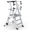 Large Platform Folding Steps with Safety Gates - 3 Tread - CAG303