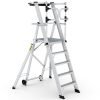 Large Platform Folding Steps with Safety Gates - 5 Tread - CAG305
