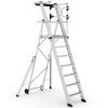Large Platform Folding Steps with Safety Gates - 7 Tread - CAG307