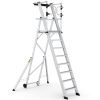 Large Platform Folding Steps with Safety Gates - 8 Tread - CAG308