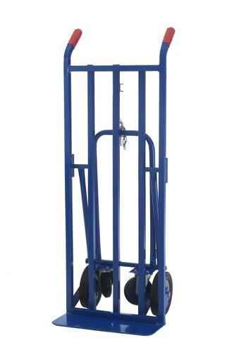 Medium Duty Three Way Truck; Fixed/Swivel Wheels; Steel; 250kg; Blue - GI135Y