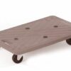 Mini Platform Dolly; 600 x 400 x 110; Swivel Castors; Injected Moulded Plastic; 100kg; Grey - GI154Y_Grey