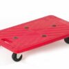 Mini Platform Dolly; 600 x 400 x 110; Swivel Castors; Injected Moulded Plastic; 100kg; Red - GI154Y_Red