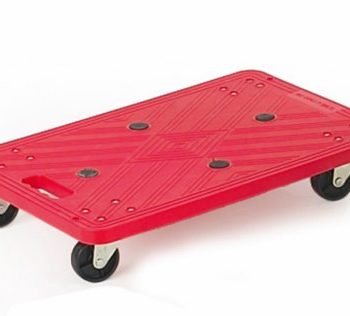Mini Platform Dolly; 600 x 400 x 110; Swivel Castors; Injected Moulded Plastic; 100kg; Red - GI154Y_Red