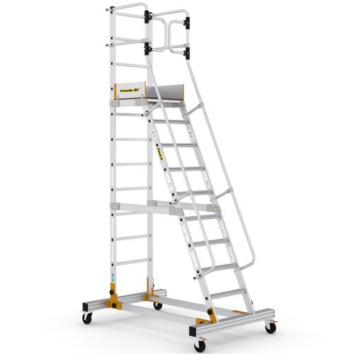 Mobile Steps with Safety Gate - 10 Tread - CAW510