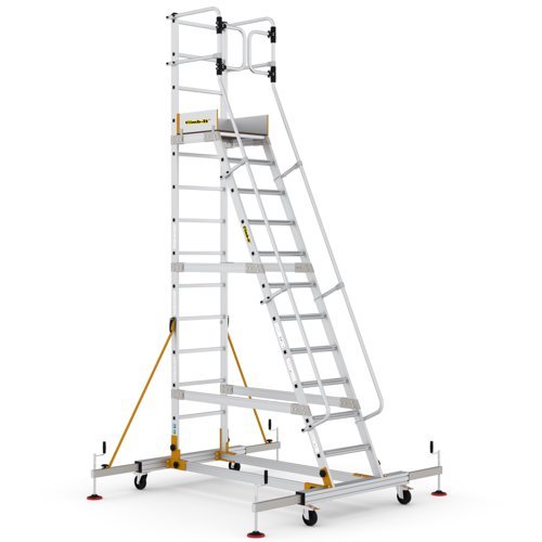 Mobile Steps with Safety Gate - 12 Tread - CAW512