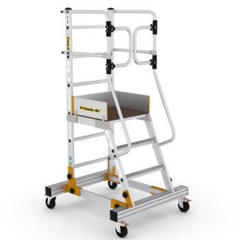 Mobile Steps with Safety Gate - 4 Tread - CAW504