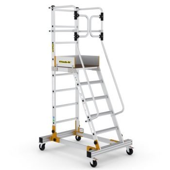 Mobile Steps with Safety Gate - 6 Tread - CAW506