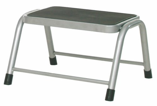Nestable Step-up; 1 Tread; Tubular Steel; 150kg; Silver - HJS01Z