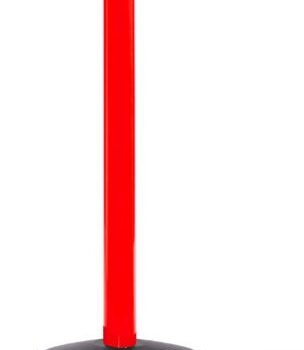 Obex Barriers Premium Safety Belt Barrier; Belt Length mm: 10600; Red Post; Black/Yellow Chevron - PSBB10CHRPBYC