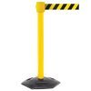 Obex Barriers Premium Weatherproof Belt Barrier; Belt Length mm: 10600; Yellow Post; Black/Yellow Chevron - WMS106CHYPBYC