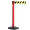 Obex Barriers Safety Belt Barrier; Belt Length mm: 3400; Red Post; Black/Yellow Chevron - SBBS34CHRPBYC