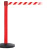 Obex Barriers Safety Belt Barrier; Belt Length mm: 3400; Red Post; Red/White Chevron - SBBS34CHRPRWC