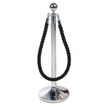 Obex Barriers Stainless Steel Ball Head Post with Black Rope - SPL11Z&SRL25B