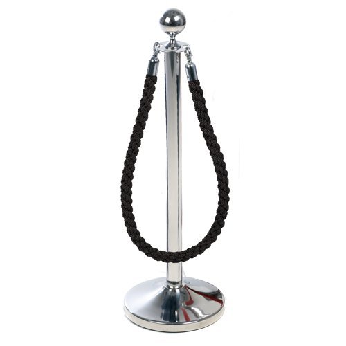 Obex Barriers Stainless Steel Ball Head Post with Black Rope - SPL11Z&SRL25B