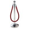 Obex Barriers Stainless Steel Ball Head Post with Red Rope - SPL11Z&SRL21R