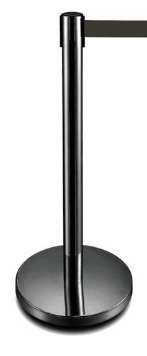 Obex Barriers Stainless Steel Black Belt Post - RPLB6B