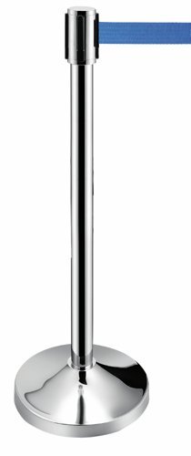 Obex Barriers Stainless Steel Blue Belt Post - RPLS2B