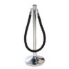 Obex Barriers Stainless Steel Top Hat Head Post with Black Rope - SPL21Z&SRL25B