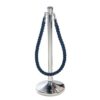 Obex Barriers Stainless Steel Top Hat Head Post with Blue Rope - SPL21Z&SRL22B