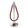 Obex Barriers Stainless Steel Top Hat Head Post with Red Rope - SPL21Z&SRL21R