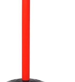 Obex Barriers Weatherproof Single Belt Barrier; Belt Length mm: 3400; Red Post; Red/White Chevron - WMS34CHRPRWC