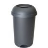 Open Top Bin; 50L; Grey Body; Grey Lid; Plastic - OP050Z_GYL