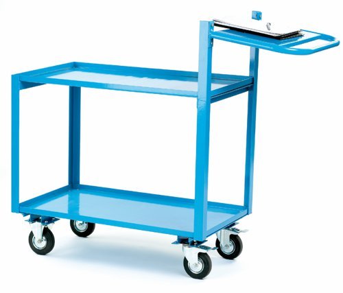 Order Picking Trolley; 2 Shelves; Angle Iron/Steel; 250kg; Blue - KTI13Y