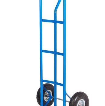 P Handle Sack Truck; Pneumatic Wheels; Steel; 100kg; Blue - GI708P