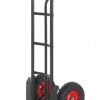 P Handle Sack Truck; Pneumatic Wheels; Steel; 300kg; Black - GI300P