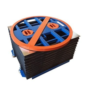 Pallet Level Loader c/w Bellows; Diameter mm: 1110; Lift Height mm: 1000; 2000kg; Blue/Orange - PLL1312