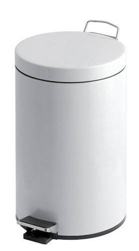 Pedal Bin; 12L; Steel; White - PB012Z