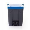 Pedal Bin; 30L; Polypropylene; Grey Body & Blue Lid - CPB30Z_Blue Lid