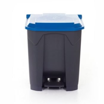 Pedal Bin; 30L; Polypropylene; Grey Body & Blue Lid - CPB30Z_Blue Lid