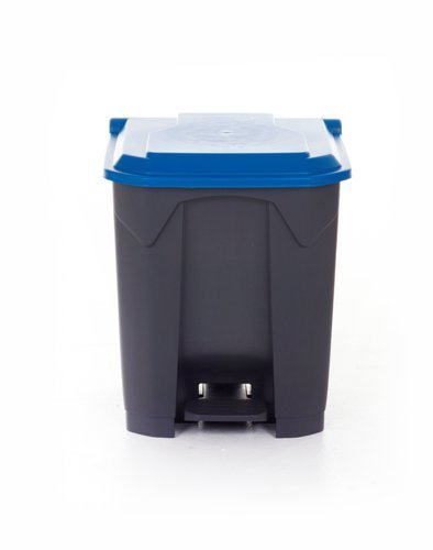 Pedal Bin; 30L; Polypropylene; Grey Body & Blue Lid - CPB30Z_Blue Lid