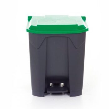 Pedal Bin; 30L; Polypropylene; Grey Body & Green Lid - CPB30Z_Green Lid