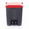 Pedal Bin; 30L; Polypropylene; Grey Body & Red Lid - CPB30Z_Red Lid