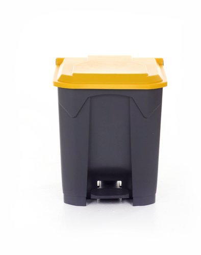 Pedal Bin; 30L; Polypropylene; Grey Body & Yellow Lid - CPB30Z_Yellow Lid