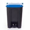 Pedal Bin; 50L; Polypropylene; Grey Body & Blue Lid - CPB50Z_Blue Lid