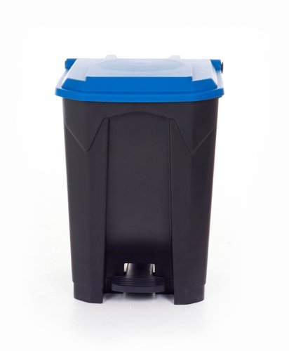 Pedal Bin; 50L; Polypropylene; Grey Body & Blue Lid - CPB50Z_Blue Lid