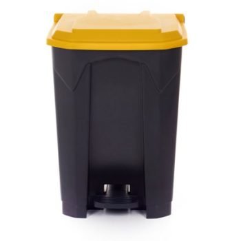 Pedal Bin; 50L; Polypropylene; Grey Body & Yellow Lid - CPB50Z_Yellow Lid