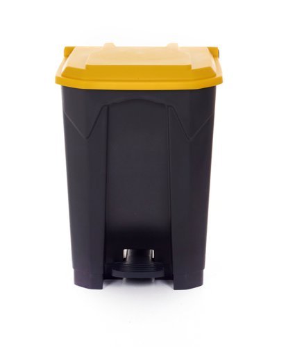 Pedal Bin; 50L; Polypropylene; Grey Body & Yellow Lid - CPB50Z_Yellow Lid