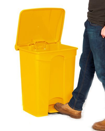 Pedal Bin; 68L; Polypropylene; Yellow - GBI68Z_Yellow