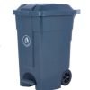 Pedal Bin; 70L; 30% Recycled Polyethylene; Grey - LPB70Y_DGrey