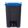 Pedal Bin; 80L; Polypropylene; Grey Body & Blue Lid - CPB80Z_Blue Lid