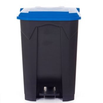 Pedal Bin; 80L; Polypropylene; Grey Body & Blue Lid - CPB80Z_Blue Lid