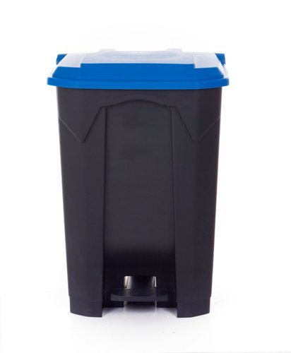 Pedal Bin; 80L; Polypropylene; Grey Body & Blue Lid - CPB80Z_Blue Lid