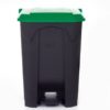 Pedal Bin; 80L; Polypropylene; Grey Body & Green Lid - CPB80Z_Green Lid