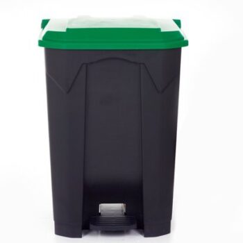 Pedal Bin; 80L; Polypropylene; Grey Body & Green Lid - CPB80Z_Green Lid