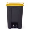 Pedal Bin; 80L; Polypropylene; Grey Body & Yellow Lid - CPB80Z_Yellow Lid